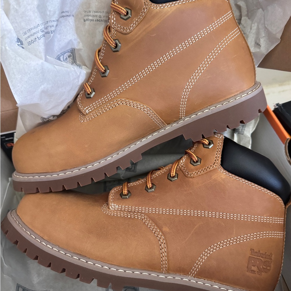 Timberland PRO Tan Leather Work Boots